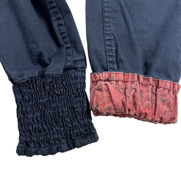 Desigual Navy Blue Jogger Jeans Flower Graffiti Size 30 - Picture 10 of 13